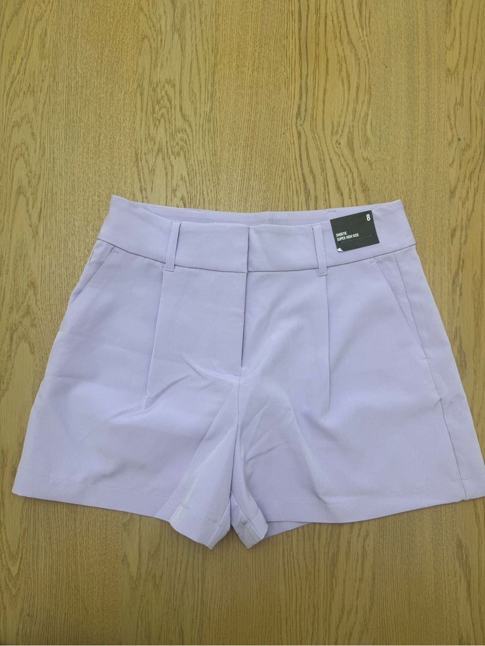 NWOT- Express Women's Lavender High-Waist Tailored Shorts